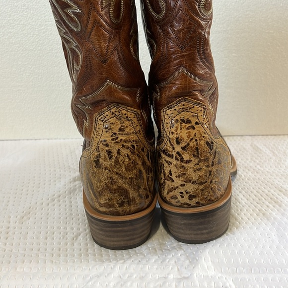 ARIAT Men's 10.5  Brown Leather Heritage Roughstock Western Cowboy Boots Pull On - Picture 5 of 12